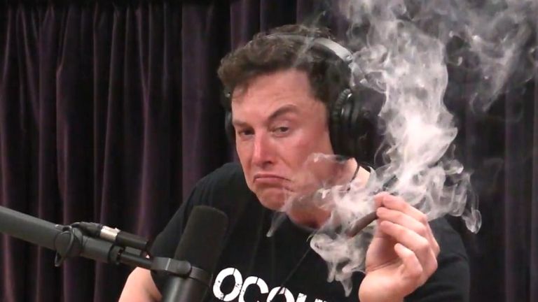 Elon smoking