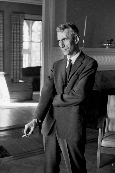Claude Shannon (mathematician, electrical engineer, and cryptographer known as one of the fathers of information theory)