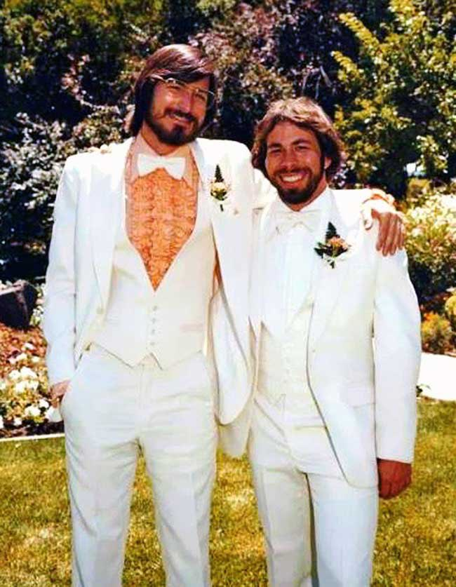 Steve Jobs and Steve Wozniak (co-founders of Apple)