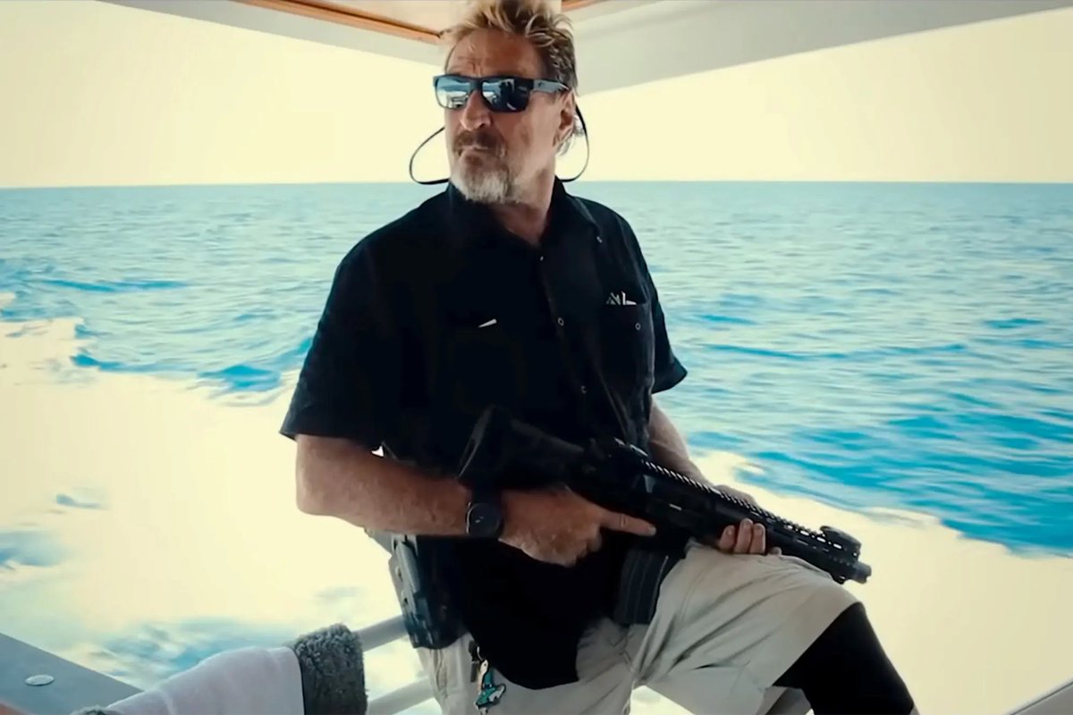 John McAfee (founder of McAfee Antivirus)