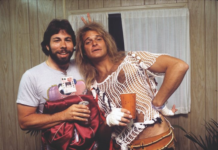 Steve Wozniak (co-founder of Apple) and David Lee Roth (lead singer of Van Halen)